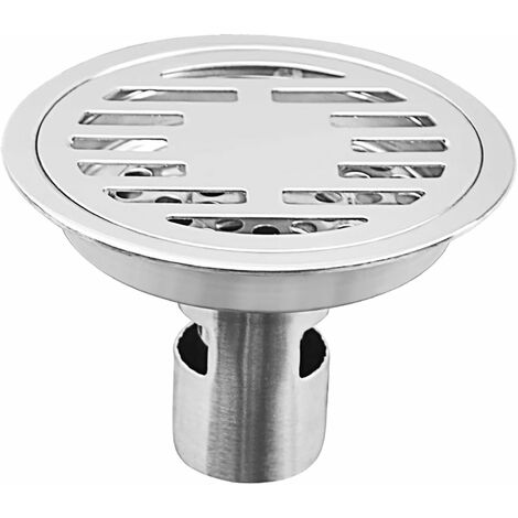 Siphon De Sol en Acier Inoxydable Épais Drain De Douche Ronde Anti-Odeur pour Salle De Bain Anti Odeur Filtres à Evier en Acier Drain Caniveau de Douche Inoxydable 100 x 100mm