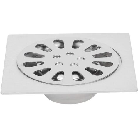 Siphon de sol en alliage de zinc 10 × 10cm, couvercle de siphon de sol carré pour douche de salle de bain, siphon de sol de cuisine déodorant