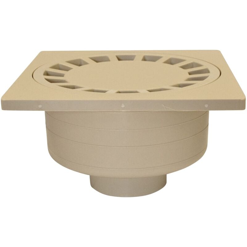 Jardibric - Siphon de cour 300 x 300 mm Sable – Résistant au Gel, Choc, Abrasion et Produits Chimiques – Haute Qualité