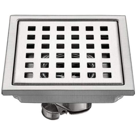 Siphon De Sol Exterieur 1 Pcs en Acier Inoxydable Drain 15Cm  15Cm Filtre Carré Déodorant Anti Retour Fuite d'eau