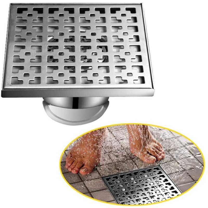 Beijiyi - Siphon De Sol Exterieur,Siphon de Sol Et Écoulement De Douche,Siphon Sol D'évacuation,Siphon avec Arrêt du Parfum et Tamis à