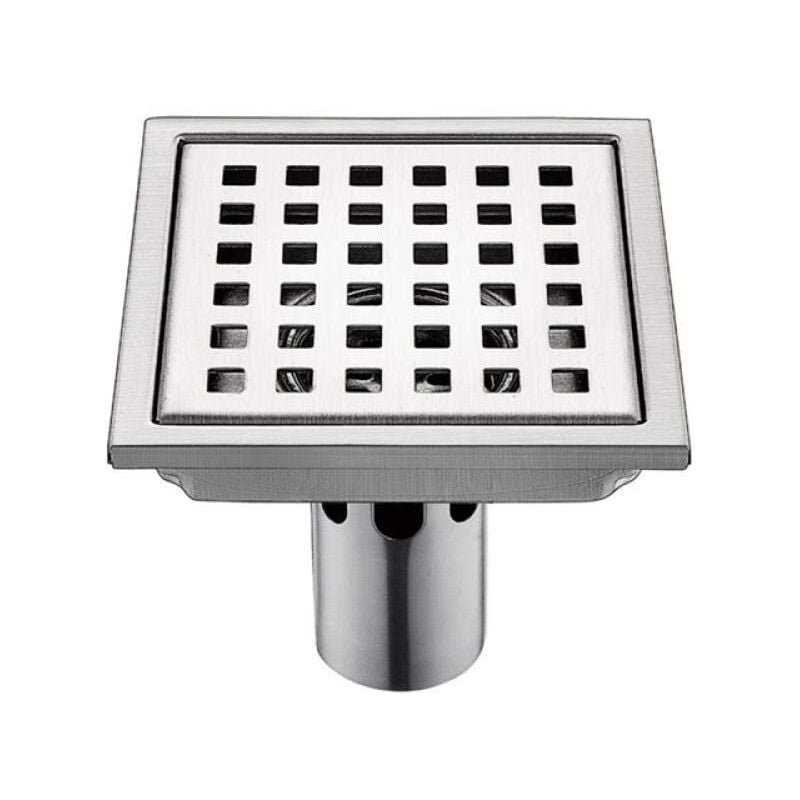 Beijiyi - Siphon De Sol inox 1 Pcs en Acier Inoxydable Drain 15Cm 15Cm Filtre Carré Déodorant Anti Retour Fuite d'eau