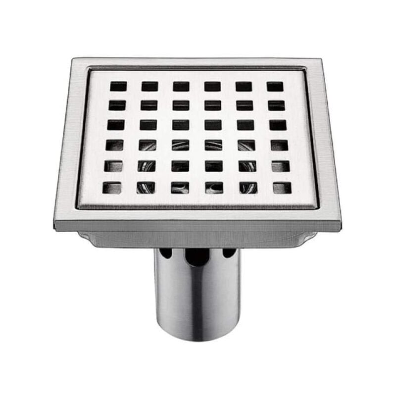 Héloise - Siphon De Sol inox 1 Pcs en Acier Inoxydable Drain15Cm 15Cm Filtre Carré Déodorant Anti Retour Fuite d'eau 15Cmb