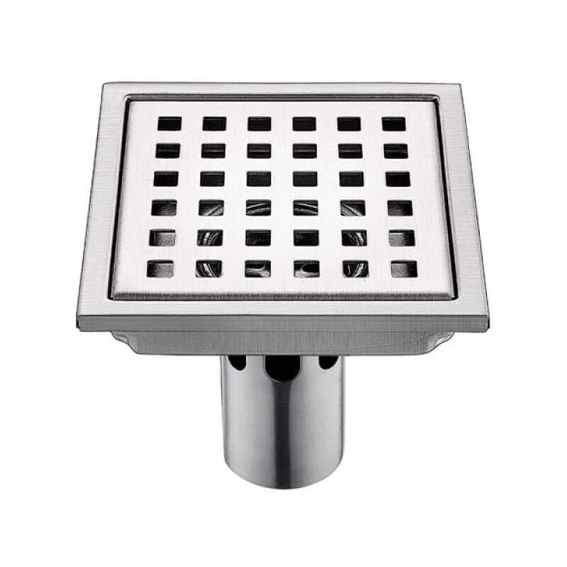 Ikodm - Siphon De Sol inox 1 Pcs en Acier Inoxydable Drain15Cm 15Cm Filtre Carré Déodorant Anti Retour Fuite d'eau 15Cmb