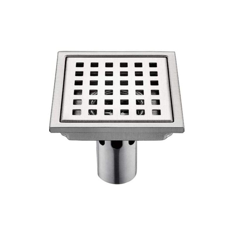 SNQ - Siphon De Sol inox 1 Pcs en Acier Inoxydable Drain15Cm 15Cm Filtre Carré Déodorant Anti Retour Fuite d'eau 15Cmb