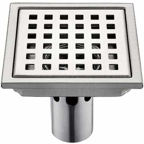 Siphon De Sol INOX 1 Pcs en Acier Inoxydable Drain15Cm 15Cm Filtre Carré Déodorant Anti Retour Fuite d'eau 15Cmb