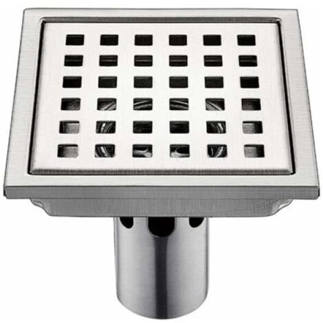 Siphon De Sol INOX 1 Pcs en Acier Inoxydable Drain15Cm 15Cm Filtre Carré Déodorant Anti Retour Fuite d'eau 15Cmb