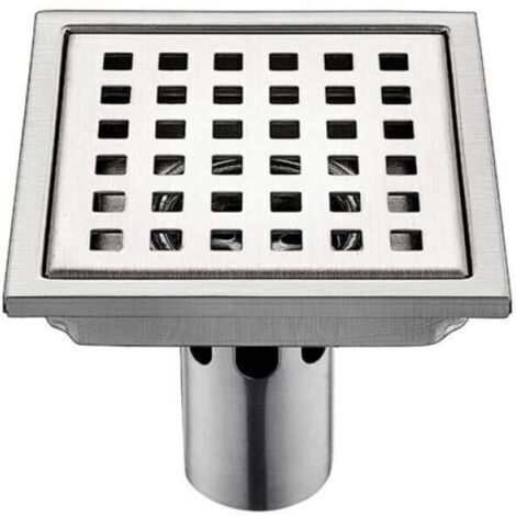 Siphon De Sol INOX 1 Pcs en Acier Inoxydable Drain15Cm  15Cm Filtre Carré Déodorant Anti Retour Fuite d'eau 15Cmb