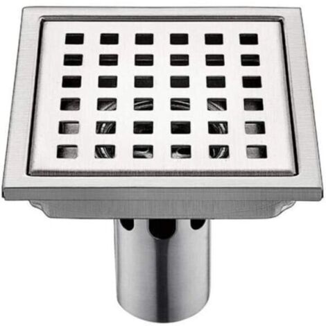 Siphon De Sol INOX 1 Pcs en Acier Inoxydable Drain15Cm 15Cm Filtre Carré Déodorant Anti Retour Fuite d'eau 15Cmb