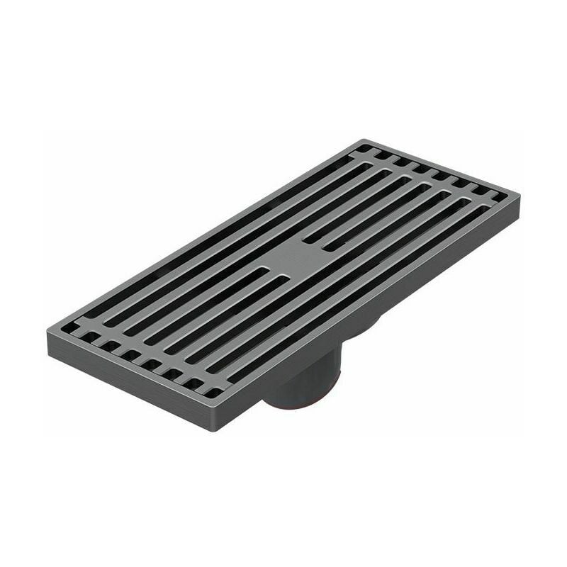 Lucky-88 - Siphon de sol, long siphon de sol invisible, tout siphon de sol en cuivre, siphon de sol plongeant 8x20 (noir droit)