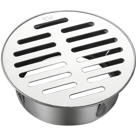 Siphon de sol rond en acier inoxydable avec manchon de gouttière antiblocage pour tuyaux de drainage, tuyaux d'échappement, balcons de toit