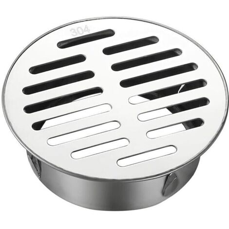 Siphon de sol rond en acier inoxydable avec manchon de gouttière antiblocage pour tuyaux de drainage, tuyaux d'échappement, balcons de toit