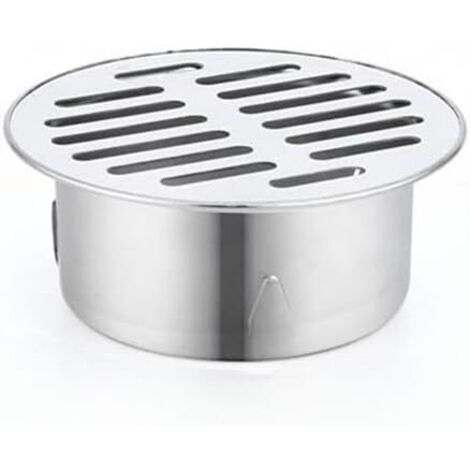 Siphon De Sol Rond en Acier Inoxydable, Grille De Goutte, Filtre Anti-Encrassement, Outils De Maison pour Balcon, Cour,Siphon De Sol pour Toit, Terrasse, Jardin ExtéRieur (ø83 mm)