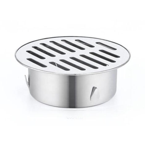 Siphon De Sol Rond en Acier Inoxydable, Grille De Goutte, Filtre Anti-Encrassement, Outils De Maison pour Balcon, Cour,Siphon De Sol pour Toit, Terrasse, Jardin ExtéRieur (ø90 mm)