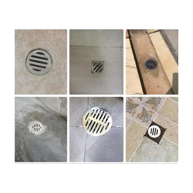 Linghhang - Siphon de sol rond en acier inoxydable, grille, filtre anti-colmatage, balcon, outils ménagers de cour, siphon de sol de toit