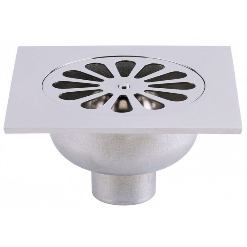 Bonde de sol carrée Sortie Verticale 150x150 mm