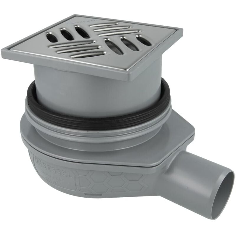 Kessel - Siphon de sol 'Ultraflach 79' DN50 horizontal, grille à fentes