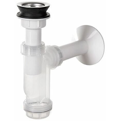 Siphon de vidange de vidange de bouteille de cuisine de salle de bains avec l'enveloppe de corps transparent