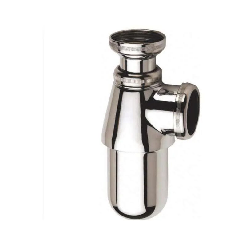 Nicoll - Siphon pour évier, laiton chromé brillant, pvc 40 mm, réglable en hauteur