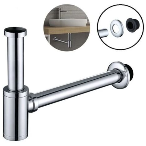Siphon d'évier en acier inoxydable pour lavabo et vasque, hauteur réglable, ensemble de siphons G1-1-4"