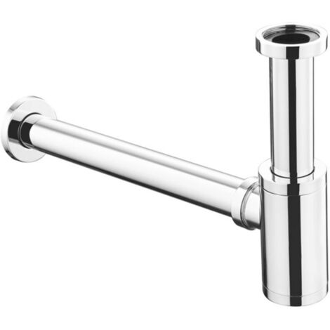 Siphon d'évier en laiton, conception universelle, 1 1/4 x 32 mm, anti-odeur réglable, chromé