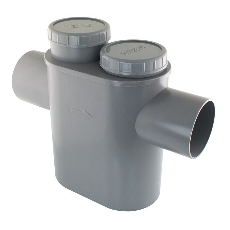 Fitt - Siphon disconnecteur pvc évacuation Ø100 Gris - pvc