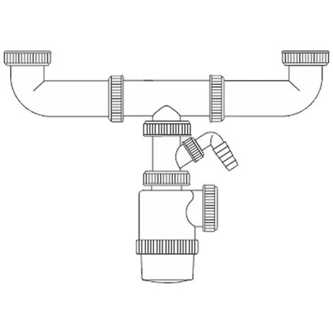 Siphon double bouteille extensible prise de machine à laver