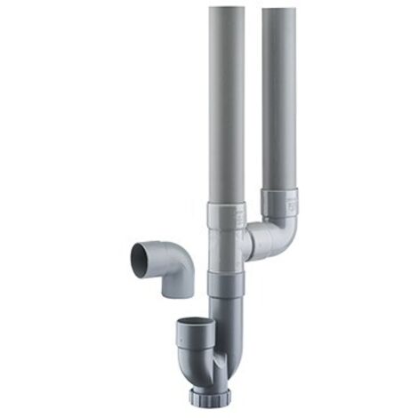 Siphon double machine à laver ø40 sortie horizontale - NOYON