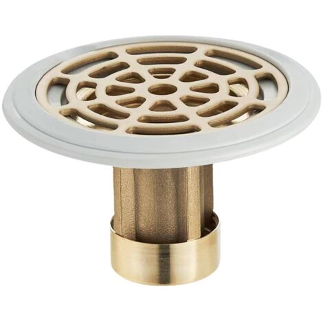 Siphon Douche,  Bonde de Douche avec Anneau en Caoutchouc, Bouchon Douche en Cuivre, pour Siphon de Sol et Salle de Bain, pour Diamètre de