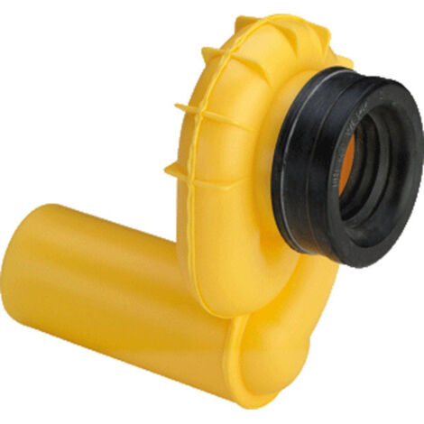Siphon d'urinoir horizontal O 50, plastique, jaune
