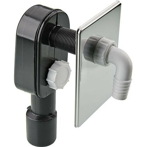 Siphon encastre PE avec rosace en inox DN 40/50
