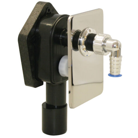 Siphon encastré pour appareil avec plaque de protection contre le bruit
