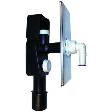 Siphon encastré pour lave-linge DN40/50, raccord pour aérateur, 110x225mm