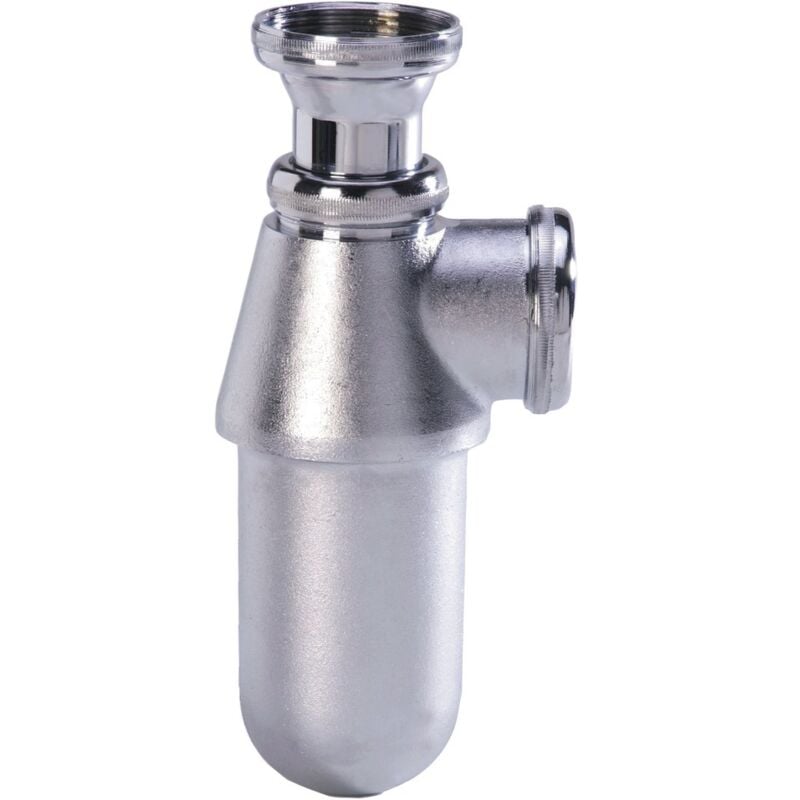 Siphon évier laiton chromé mat réglable