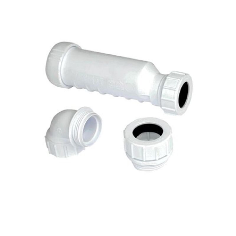 Wavin - HepvO pp- Kit Siphon à Membrane bl 40x6/4 - Coloris: blanc