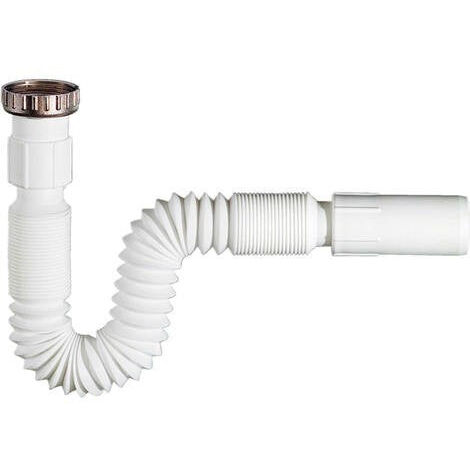 Siphon extensible annelé Ø32mm pour lavabo1'¼ '