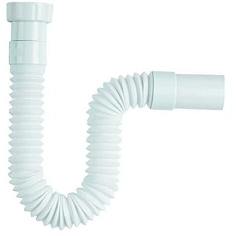 Siphon flexible extensible universel - talla 1 1/2 x Ø 32/40mm. / Blanco