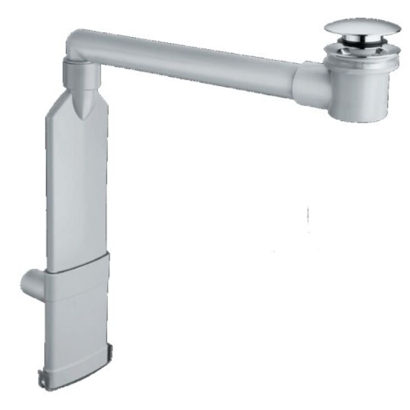 Siphon peu encombrant pour lavabo complet avec bonde clic-clac Silfra CRIUD150S51 Chromé