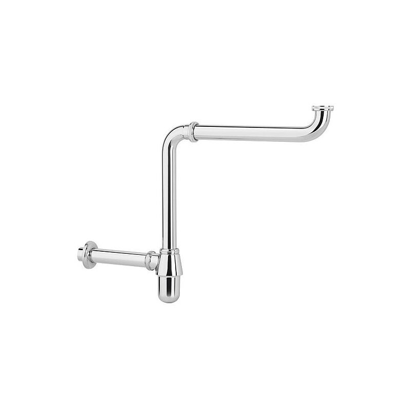 Siphon "gain de place" DN32 (11/4") laiton chrome