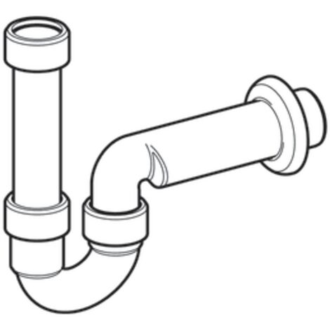 Siphon Geberit 1 1/2" DN40 avec rosace murale