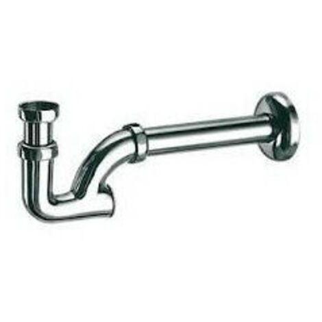 Siphon "k" avec tube de 25 cm et rose arrondie