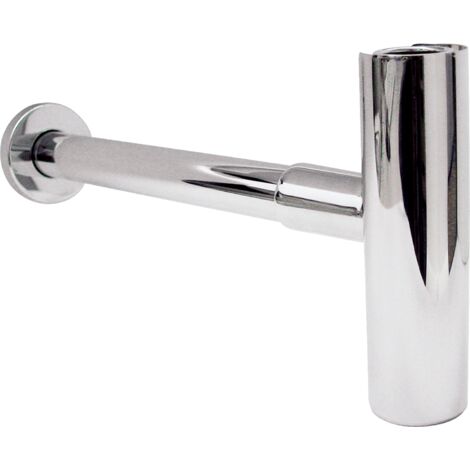 Siphon KWC AR, XINOX, pour lavabo, chromé, sortie horizontale