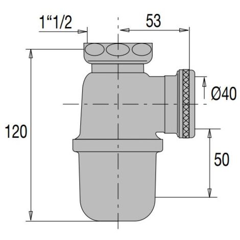 Siphon laiton evier 40X49 - 3662