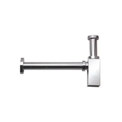 Siphon lavabo Design carré laiton chromé