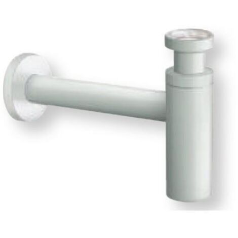 SIPHON LAVABO DROIT LUXE LAITON DESIGN 35 cm BLANC - CRISTINA ONDYNA MS3424