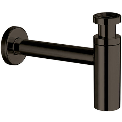 SIPHON LAVABO DROIT LUXE LAITON DESIGN 35 cm CHROME NOIR - CRISTINA ONDYNA MS3472