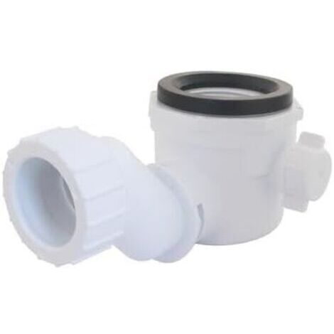 Siphon Lavabo Malin Zen À Installer - Extra Plat - Universel - Orientable à 360° - Compatible Avec Tous Les Types De Bondes De Lavabo - Couleur Blanc