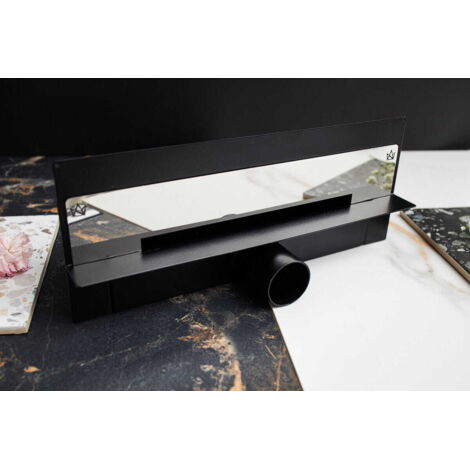 Siphon mural en acier brillant - Super bas - WALL PRO - Acier chromé 70 cm