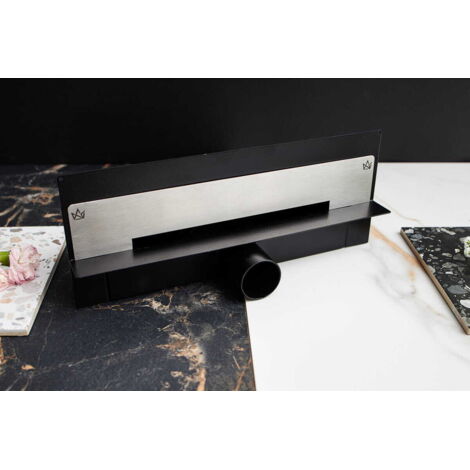 Siphon mural en acier brossé - Super bas - WALL PRO - Acier brossé 90 cm