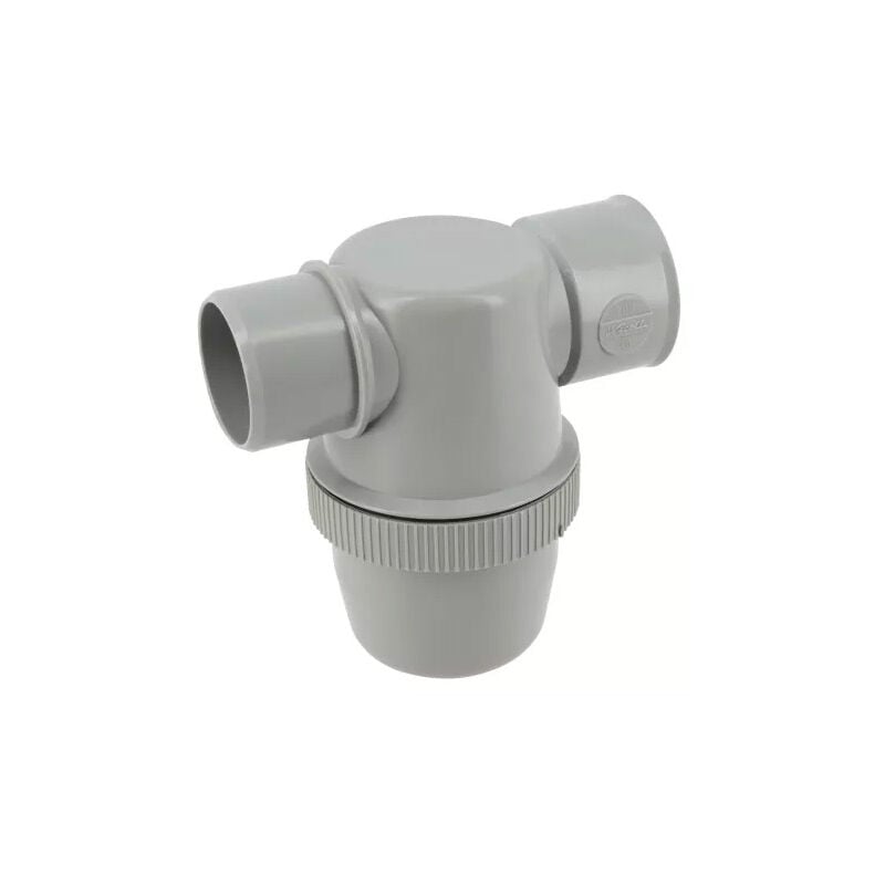 Siphon de lavabo en pvc-c gris, ø 40, à coller, entrée horizontale - Nicoll